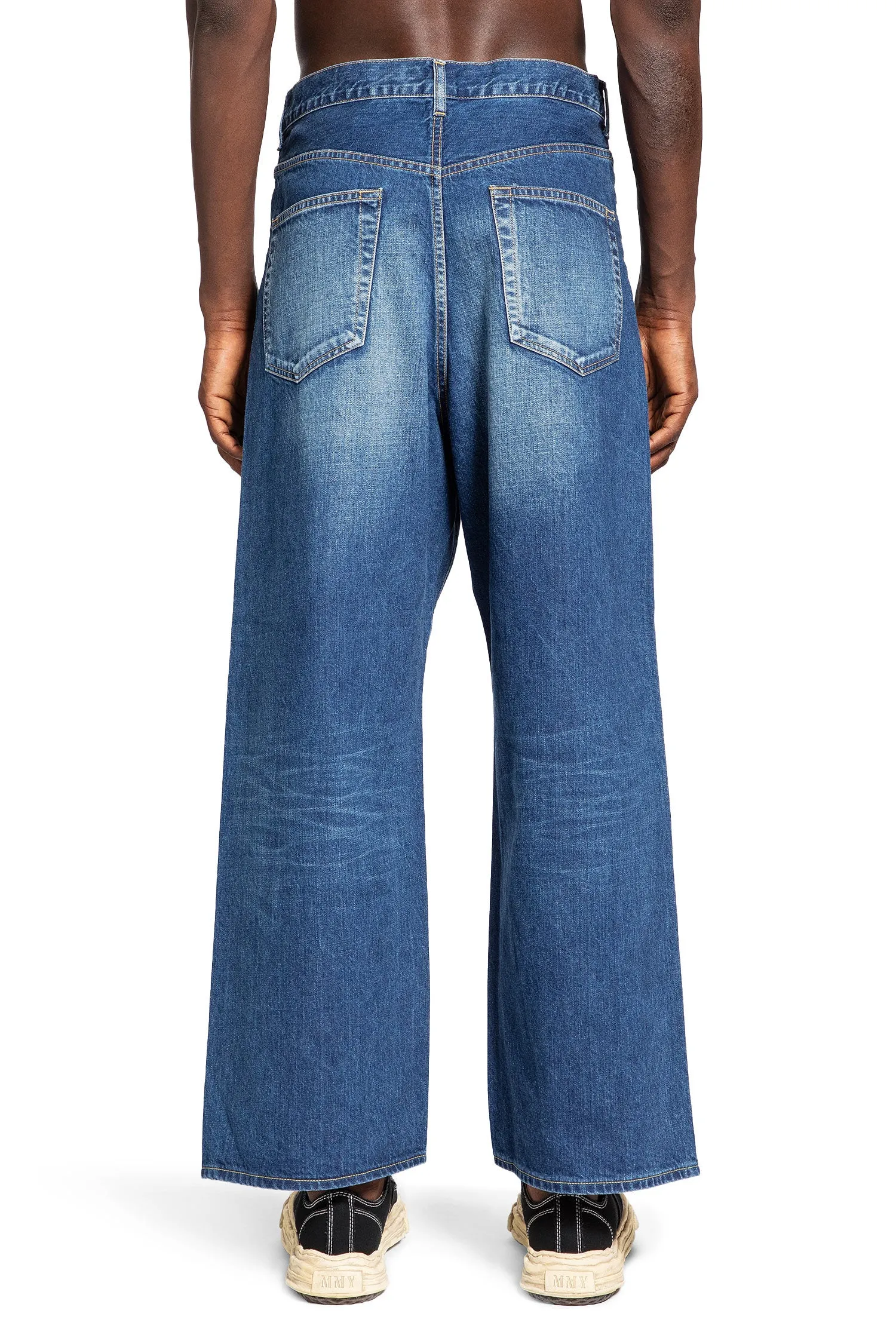 junya watanabe wide leg 5 pocket jeans