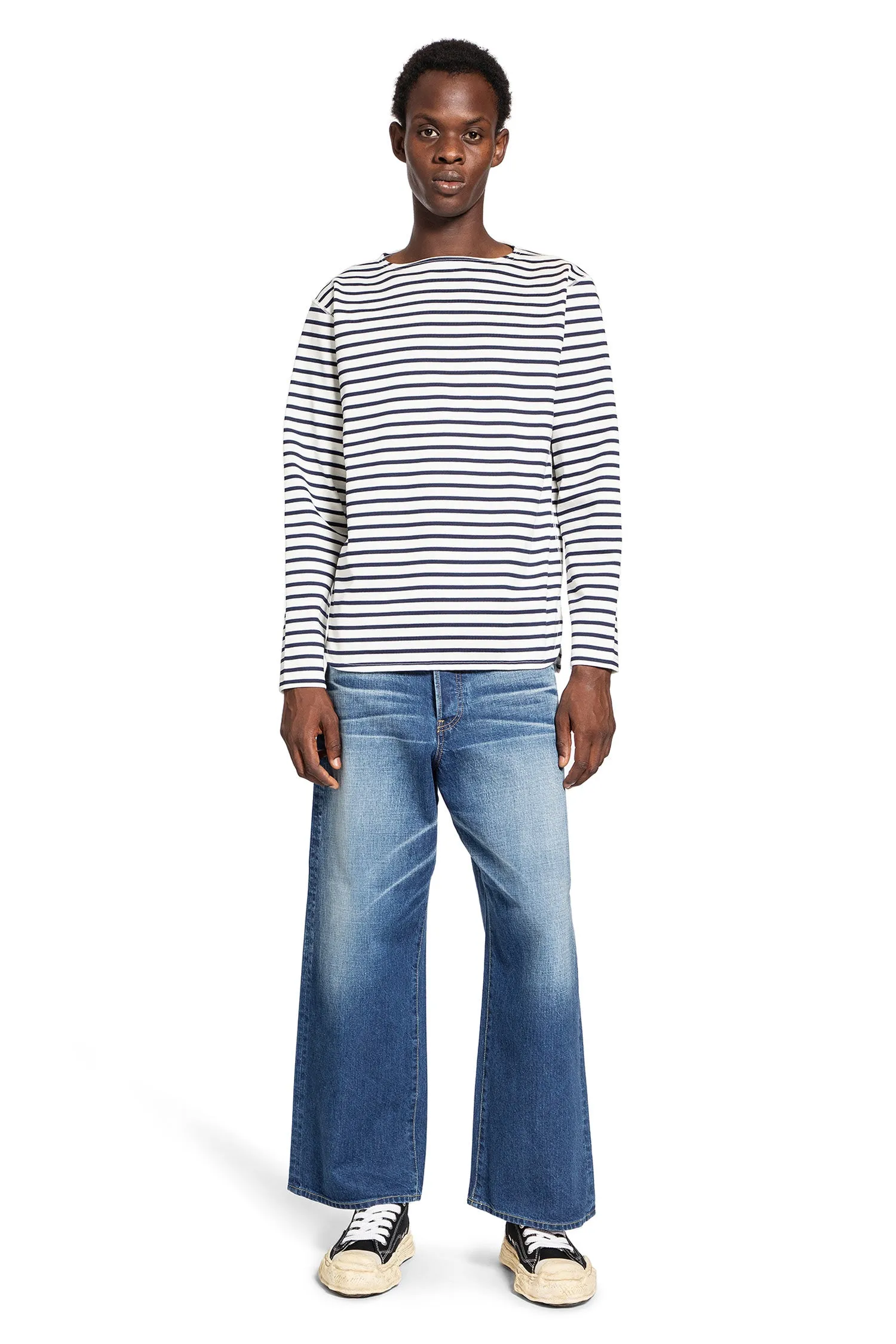 junya watanabe wide leg 5 pocket jeans