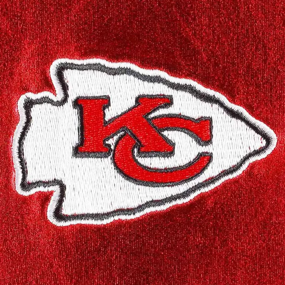 Kansas City Chiefs The Wild Collective Red Metallic Leather Jacket