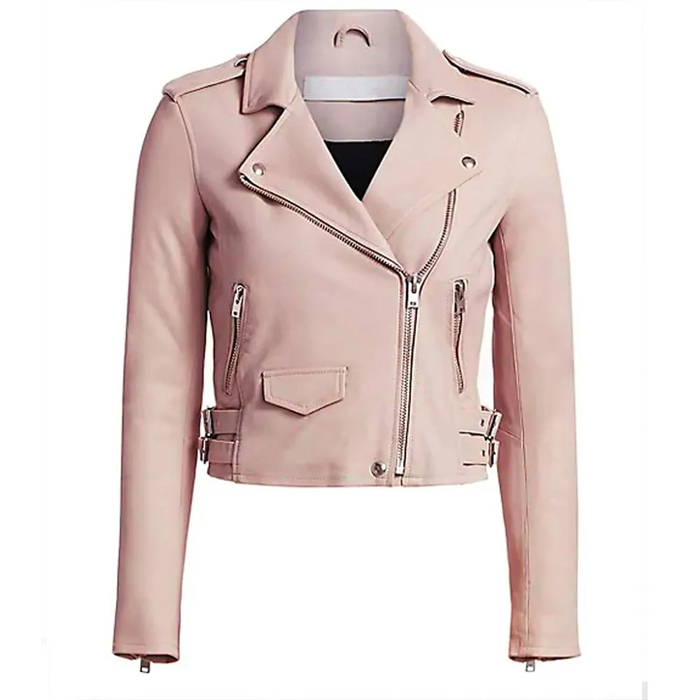 Katheryn Winnick Big Sky Season 3 Pink Leather Jacket