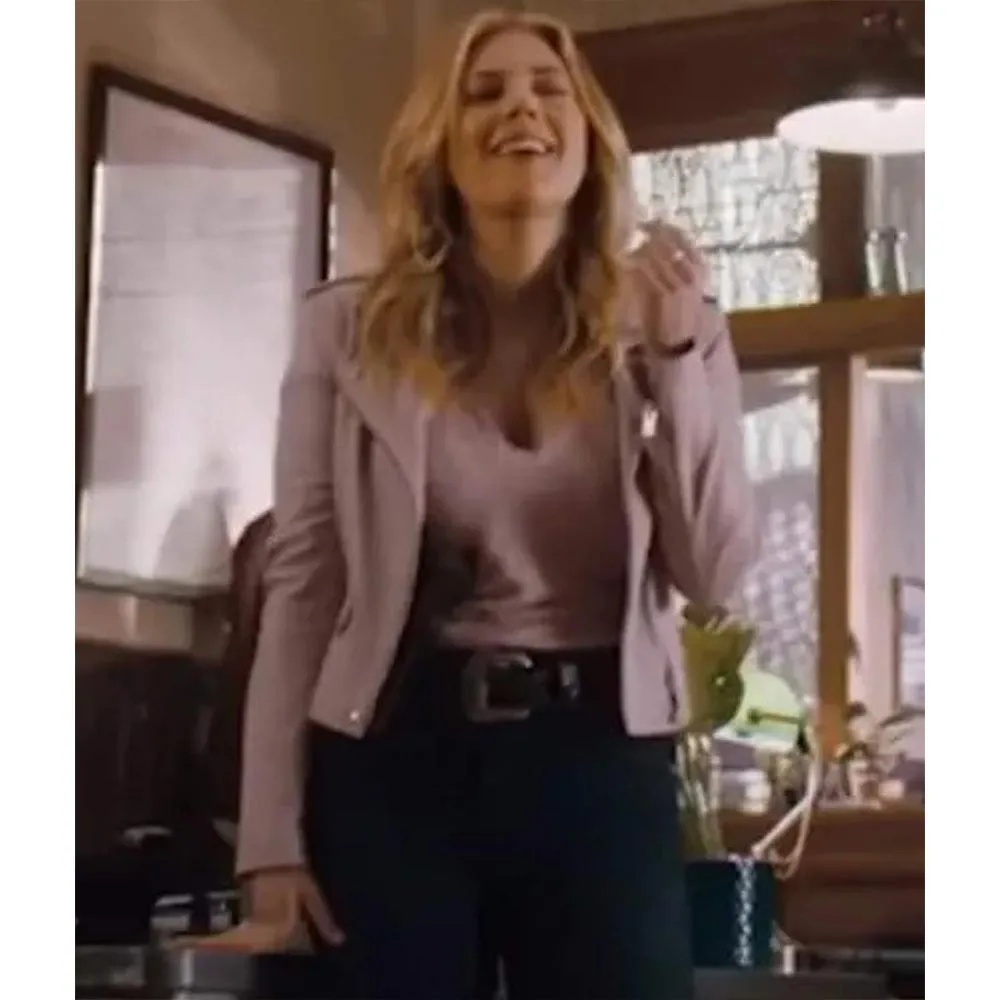 Katheryn Winnick Big Sky Season 3 Pink Leather Jacket