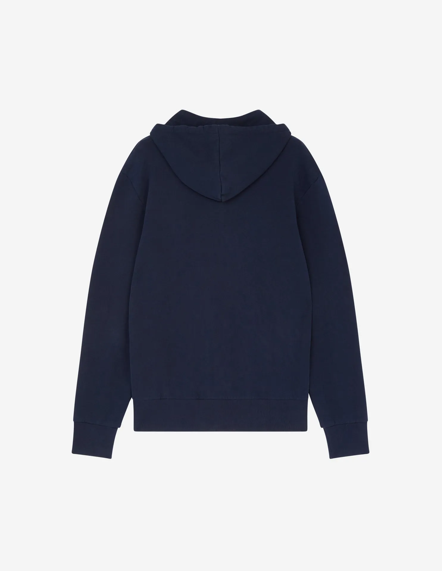 Kitsune  M Navy Tricolour Fox Patch Zip Hoodie