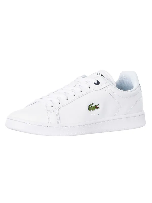 Lacoste Carnaby Pro BL23 1 SMA Leather Trainers - White/Navy