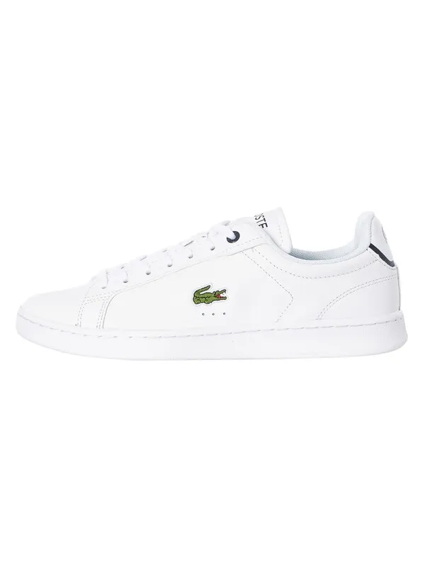 Lacoste Carnaby Pro BL23 1 SMA Leather Trainers - White/Navy