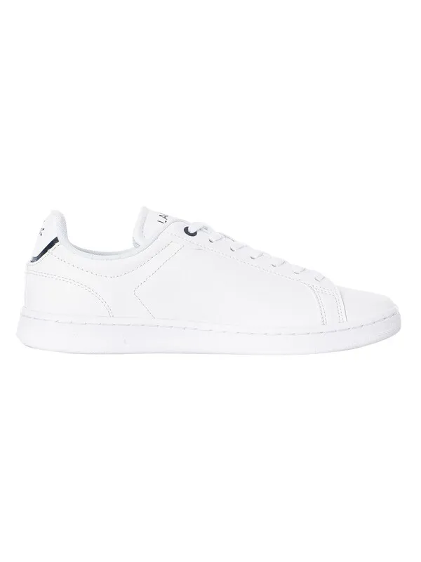 Lacoste Carnaby Pro BL23 1 SMA Leather Trainers - White/Navy