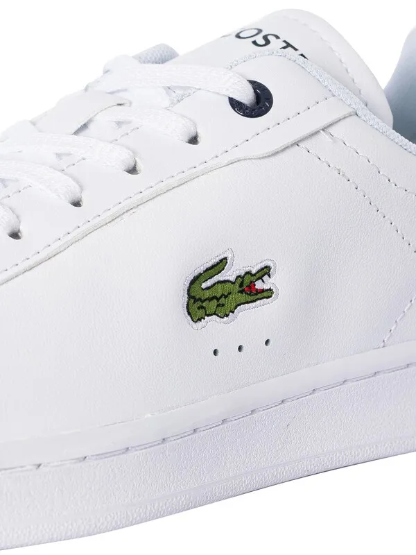 Lacoste Carnaby Pro BL23 1 SMA Leather Trainers - White/Navy