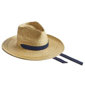 --Lady Bogart Blue Ribbon Straw Hat-