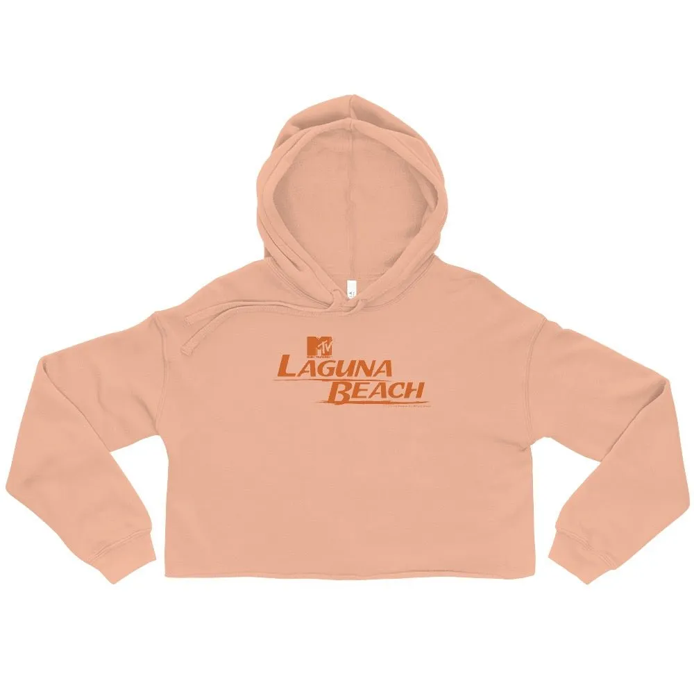 Laguna Beach Logo Women's Fleece Crop Hooded Sweatshirt