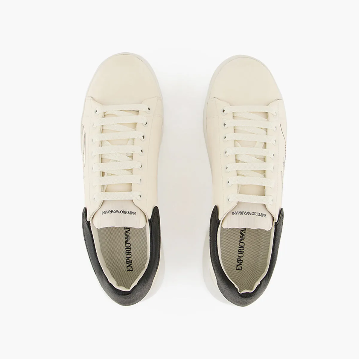 Leather Sneakers With Signature Logo And Knurled Sole