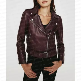 Legacies S04 Danielle Rose Russell Brown Leather Jacket