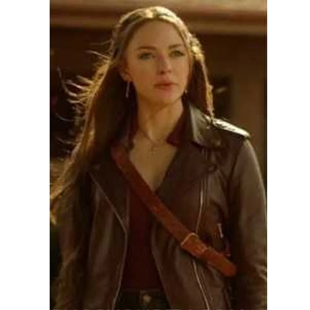 Legacies S04 Danielle Rose Russell Brown Leather Jacket