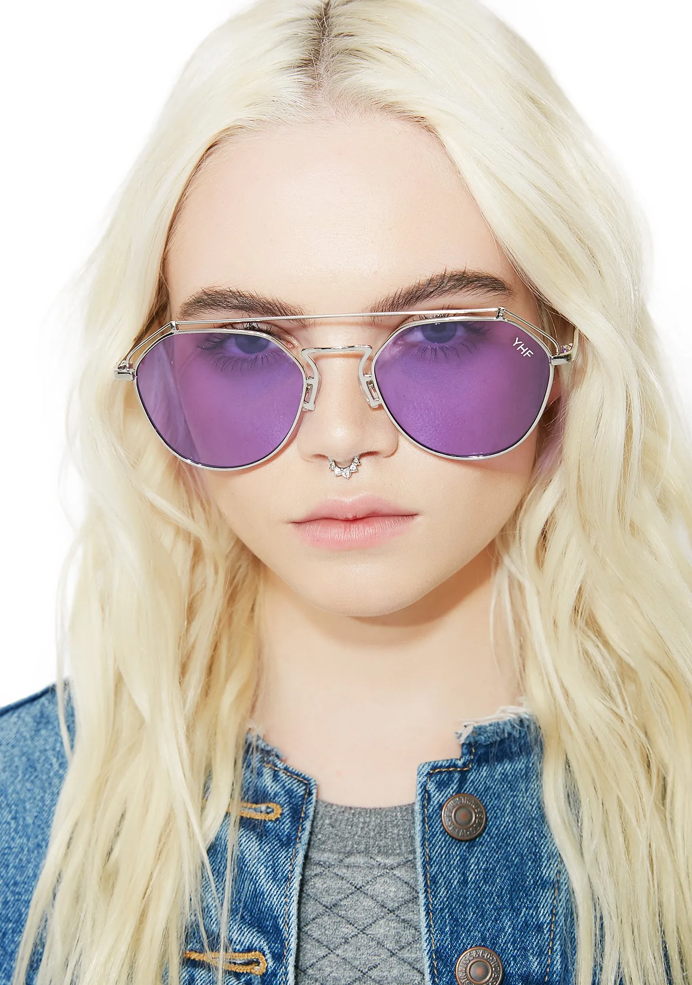 Lilac Stephanie Transparent Sunglasses-