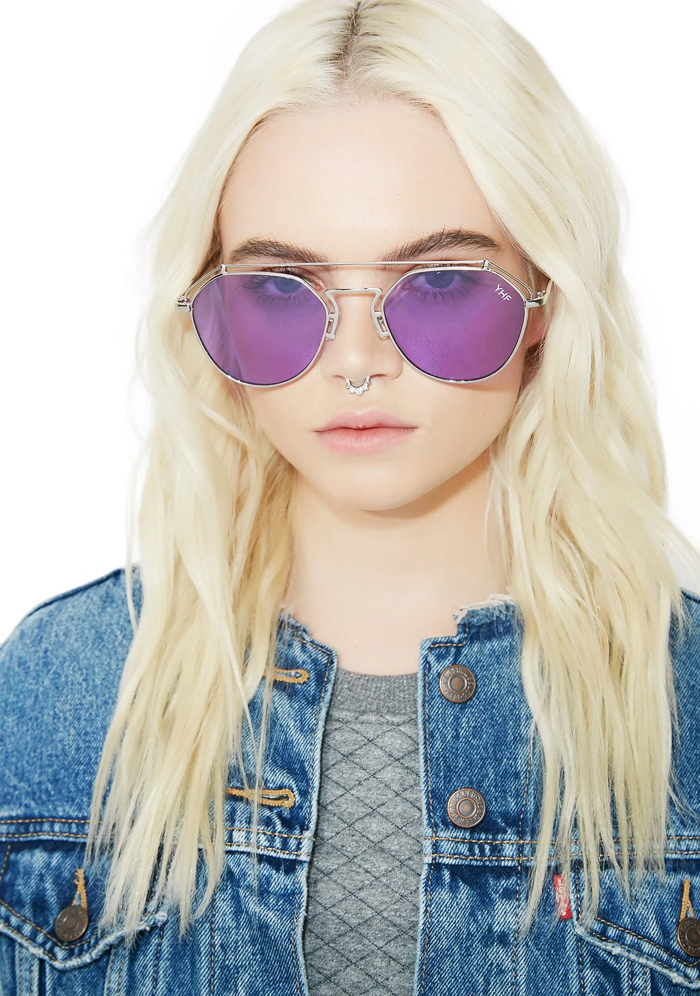 Lilac Stephanie Transparent Sunglasses-