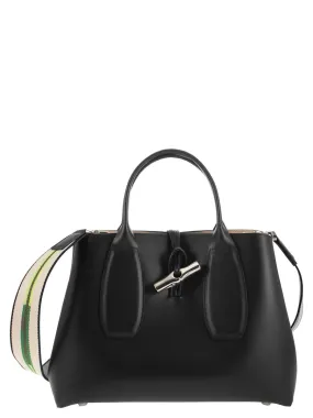 Longchamp    Longchamp Roseau Bag With Fabric Handle And Shoulder Strap