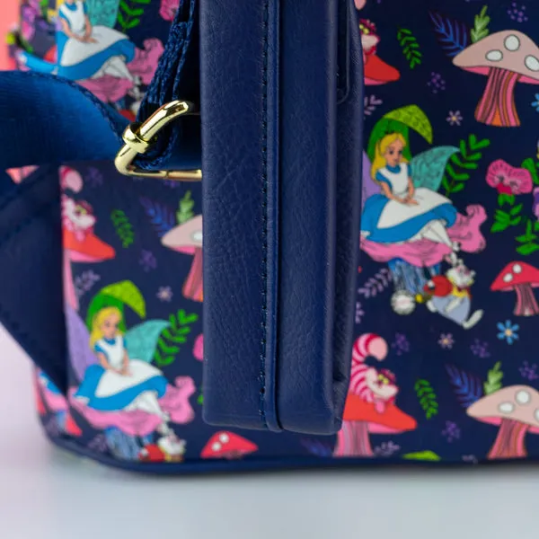 Loungefly x Disney Alice in Wonderland Characters AOP Mini Backpack (CC)