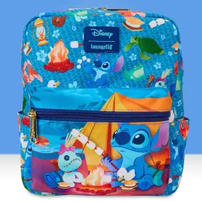 Loungefly x Disney Stitch Camping Cuties AOP Nylon Mini Backpack