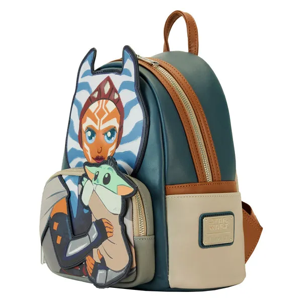 Loungefly x Star Wars The Mandalorian Ahsoka Holding Grogu Mini Backpack