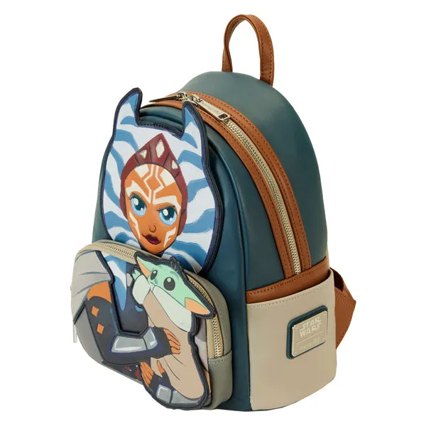 Loungefly x Star Wars The Mandalorian Ahsoka Holding Grogu Mini Backpack