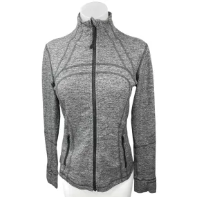 Lululemon Black Gray Define Performance Full Zip Running Athletic Jacket Size 8