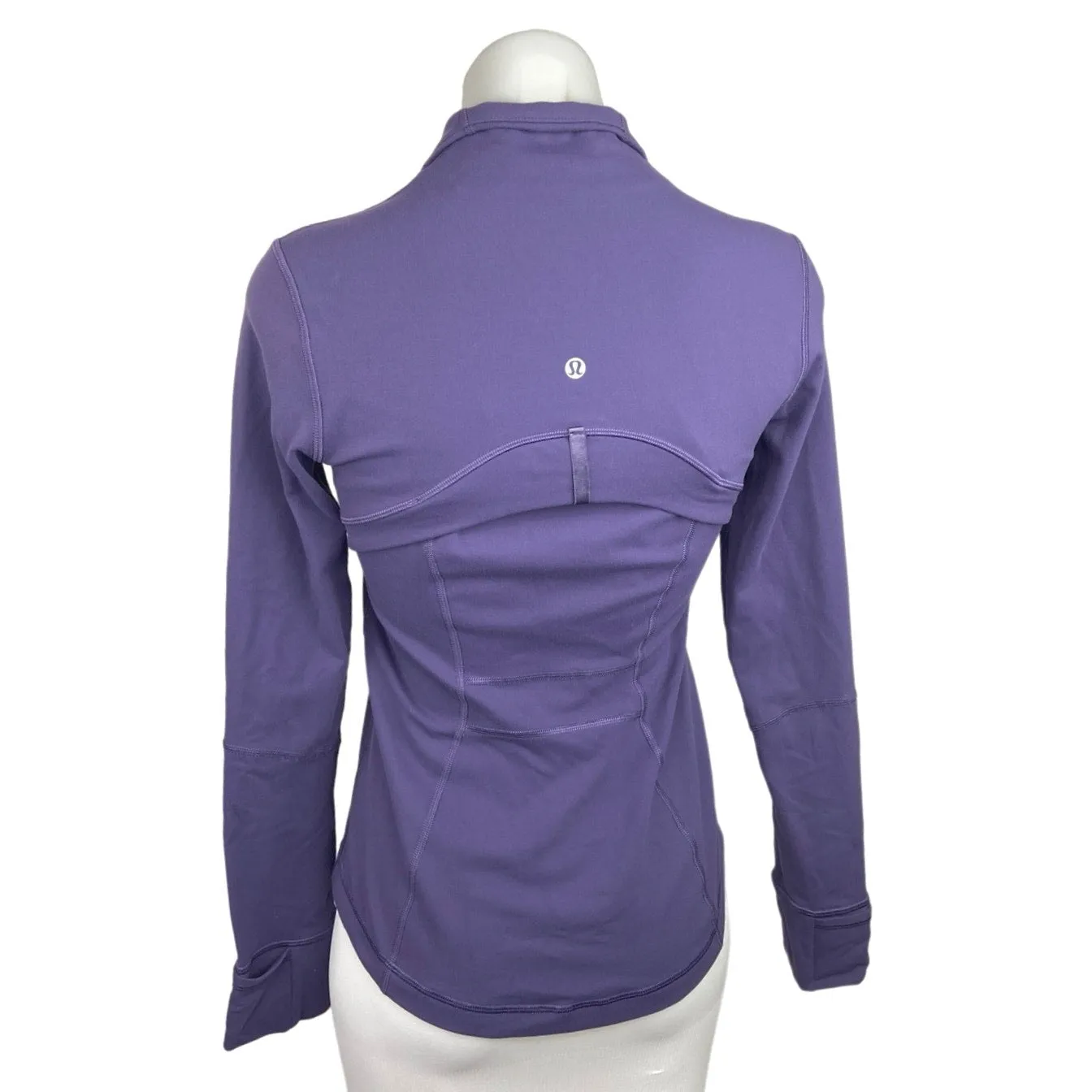 Lululemon Purple Full Zip Collared Fitted Pockets Workout Define Jacket Size 4