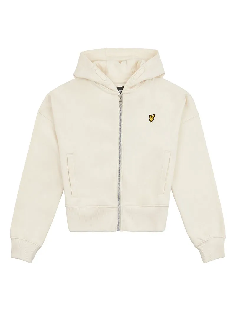 Lyle And Scott Girls Zip Up Hoodie Cream