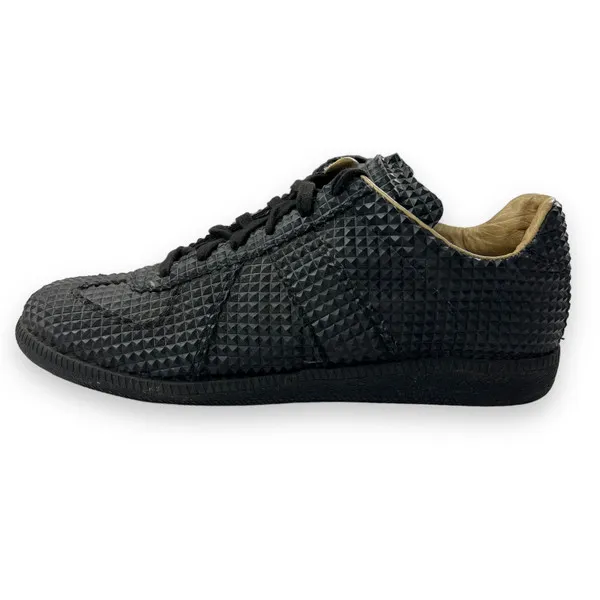 Maison Margiela Black Studded Diamond Replica Trainers 