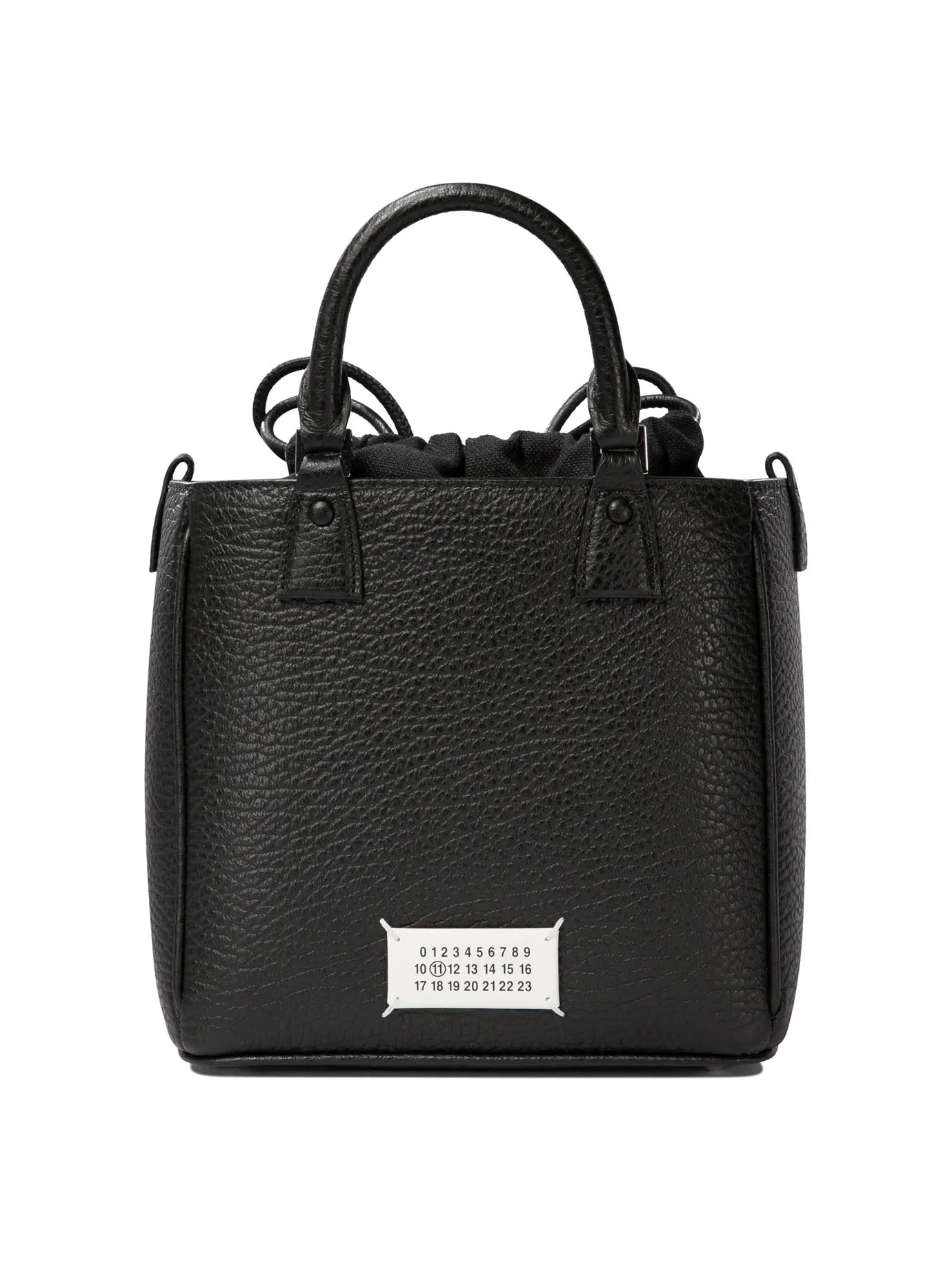 MAISON MARGIELA Elegant Mini Calf Leather Shoulder Bag in Black