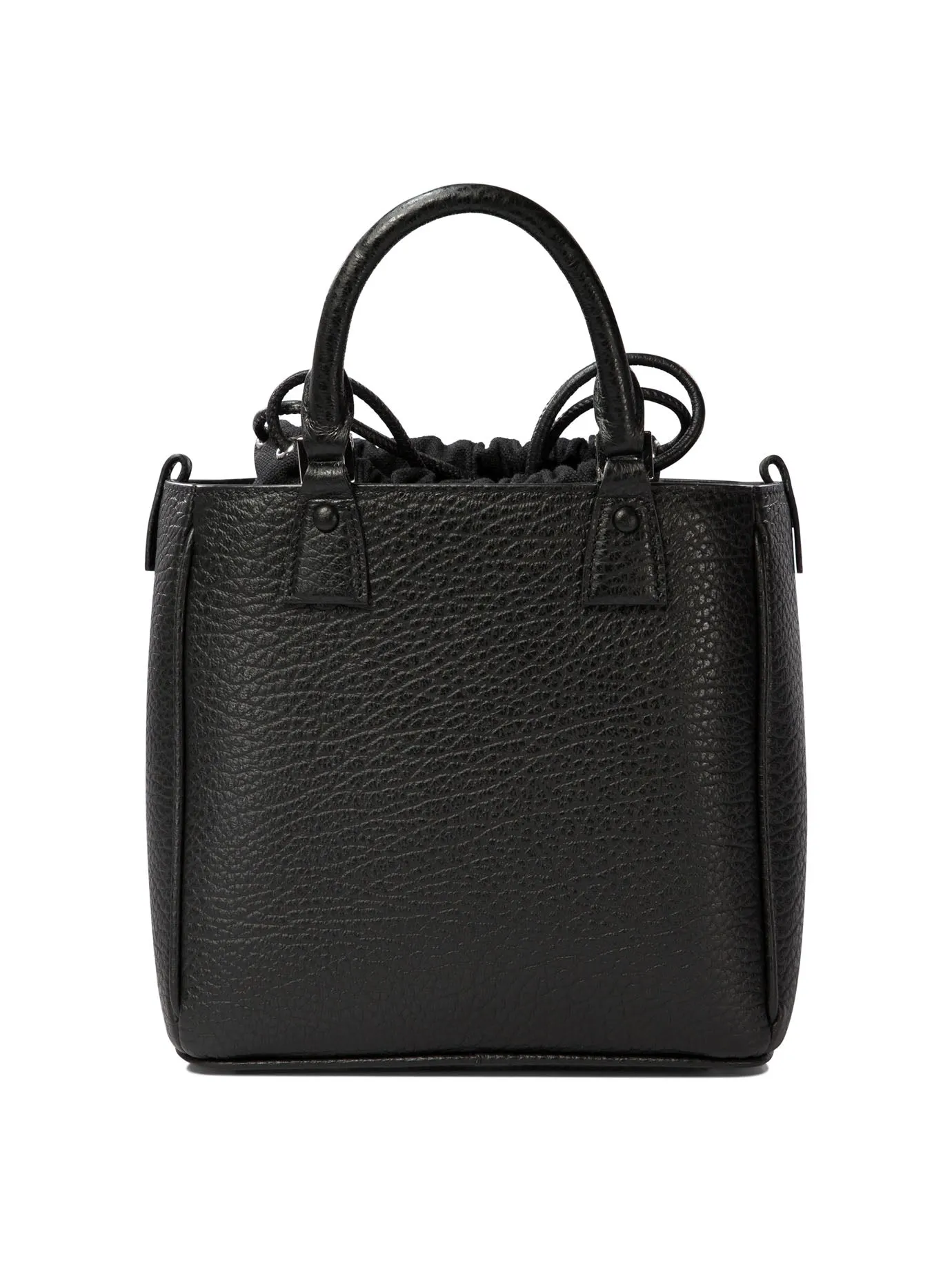 MAISON MARGIELA Elegant Mini Calf Leather Shoulder Bag in Black