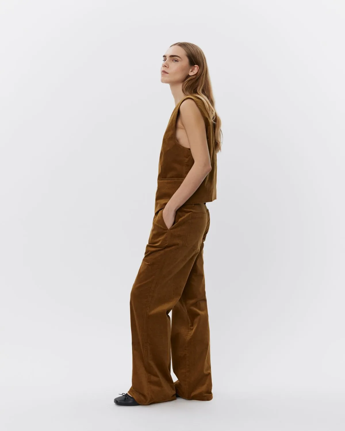 MALINASW TROUSERS - Mustard