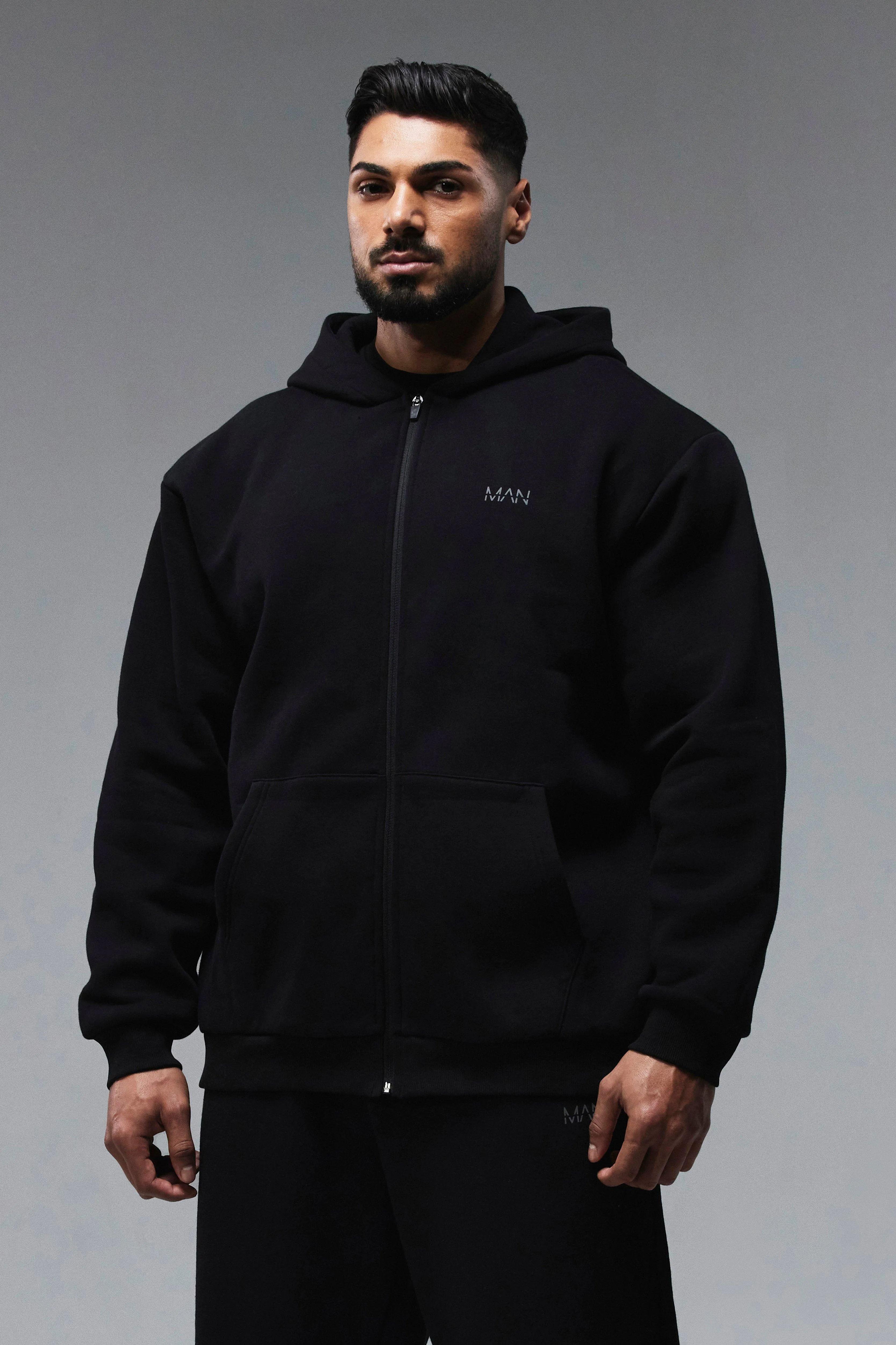 Man Active X Andrei Oversized Zip Hoodie | boohooMAN UK