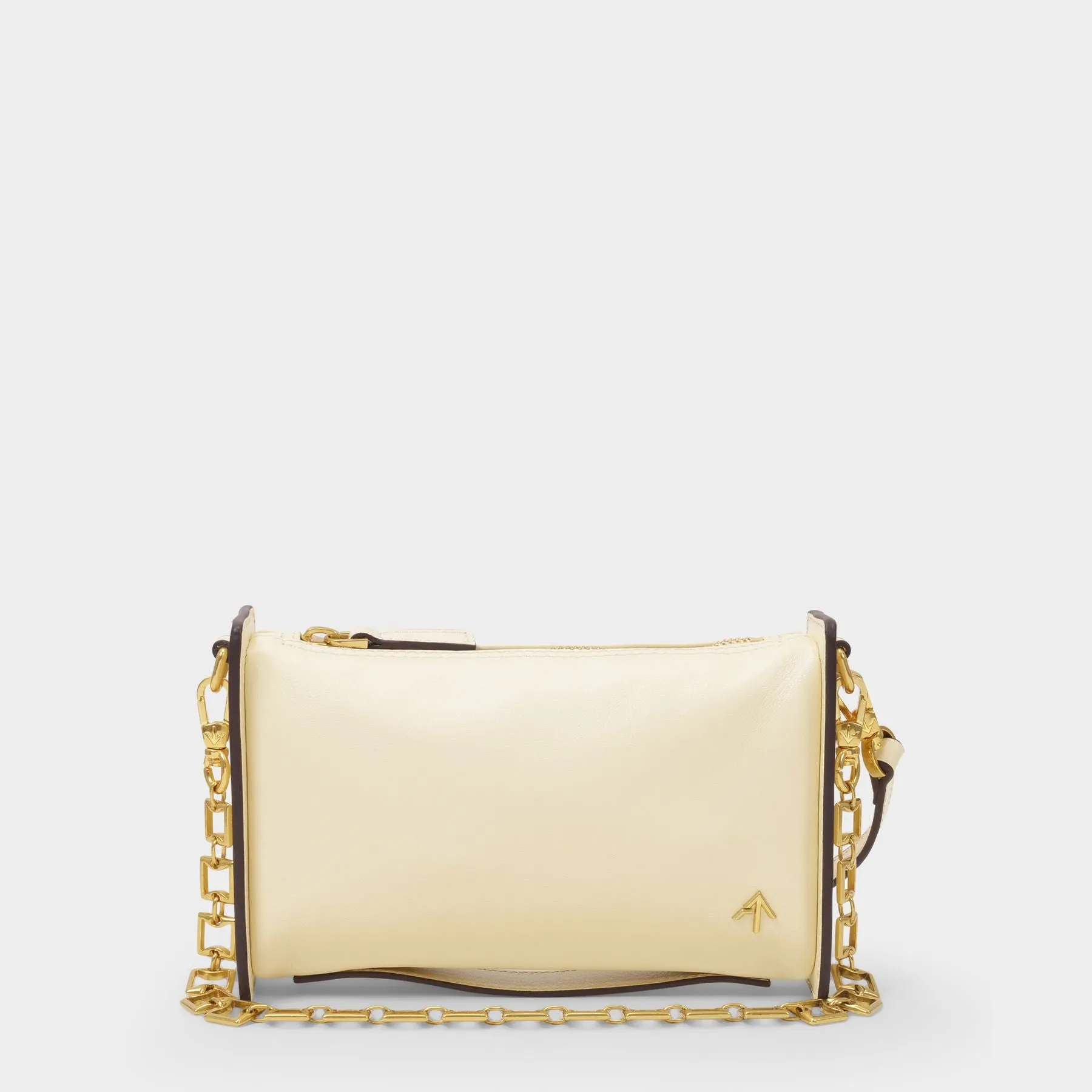 Manu Atelier  Mini Carmen Bag in Beige Leather