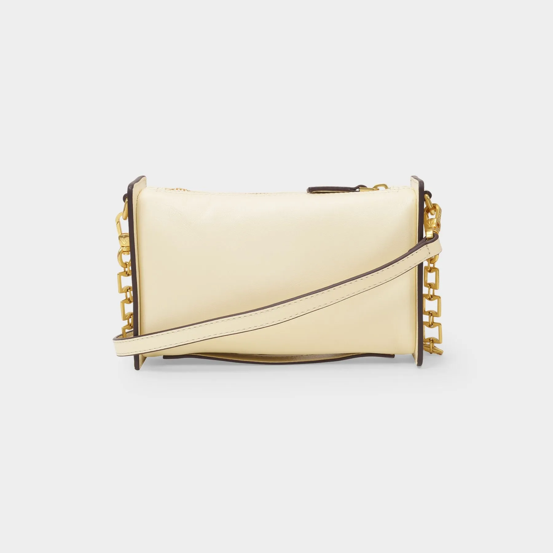 Manu Atelier  Mini Carmen Bag in Beige Leather