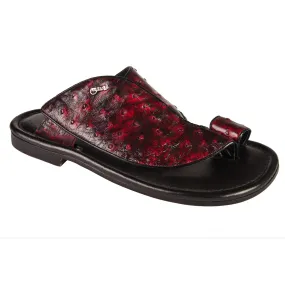 Mauri 1951/8 Ostrich Sandals Black Cherry (Special Order)