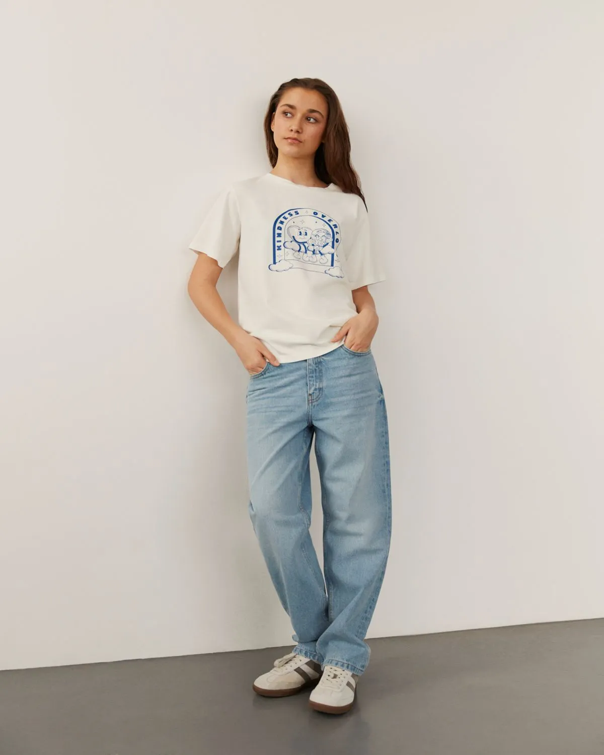 MELIKASY LOW WAIST TROUSERS - Denim blue