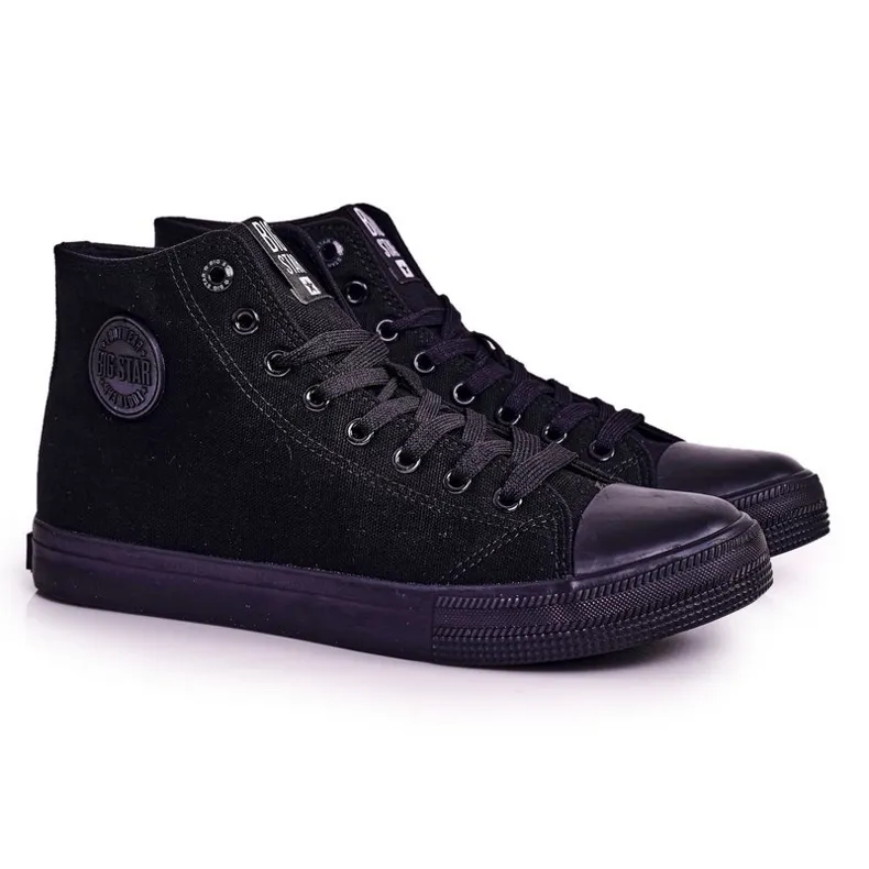 Men's Classic High-top Sneakers Big Star FF174550 Black