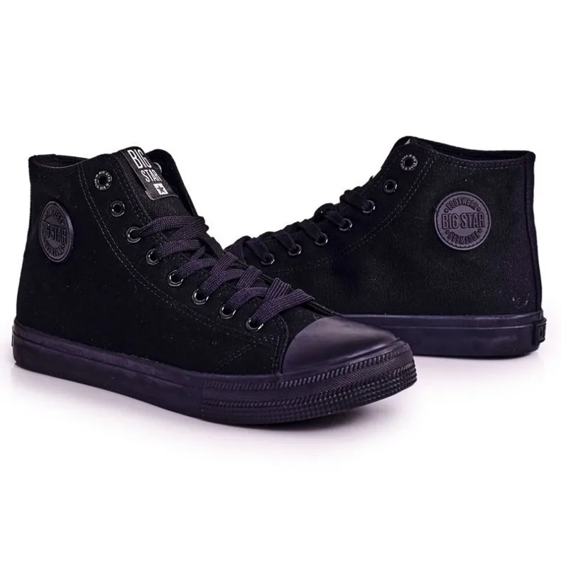 Men's Classic High-top Sneakers Big Star FF174550 Black