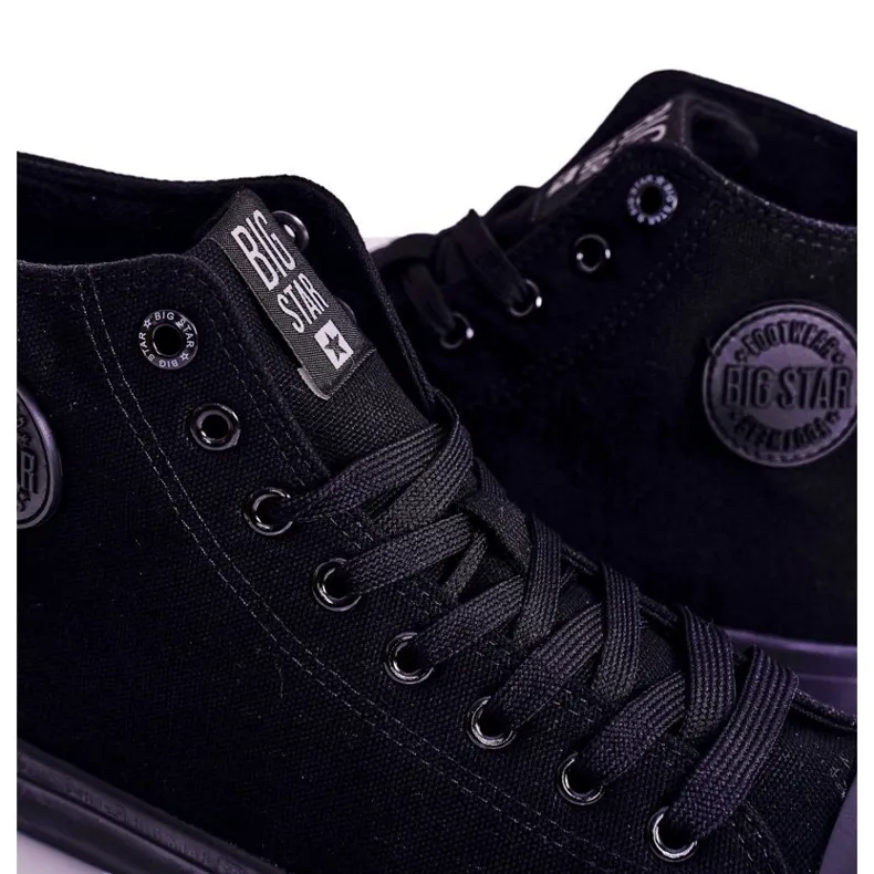 Men's Classic High-top Sneakers Big Star FF174550 Black