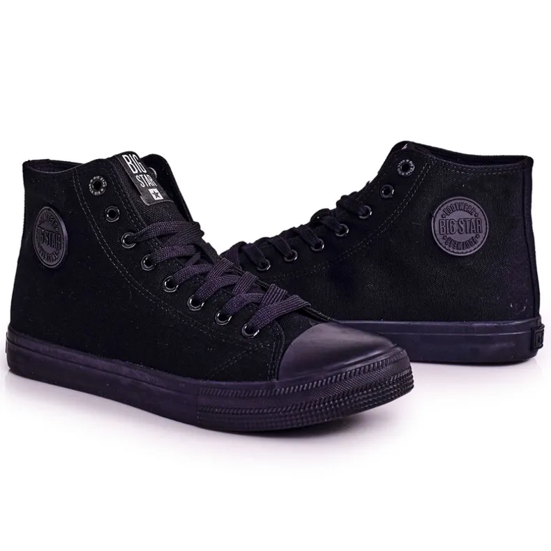 Men's Classic High-top Sneakers Big Star FF174550 Black