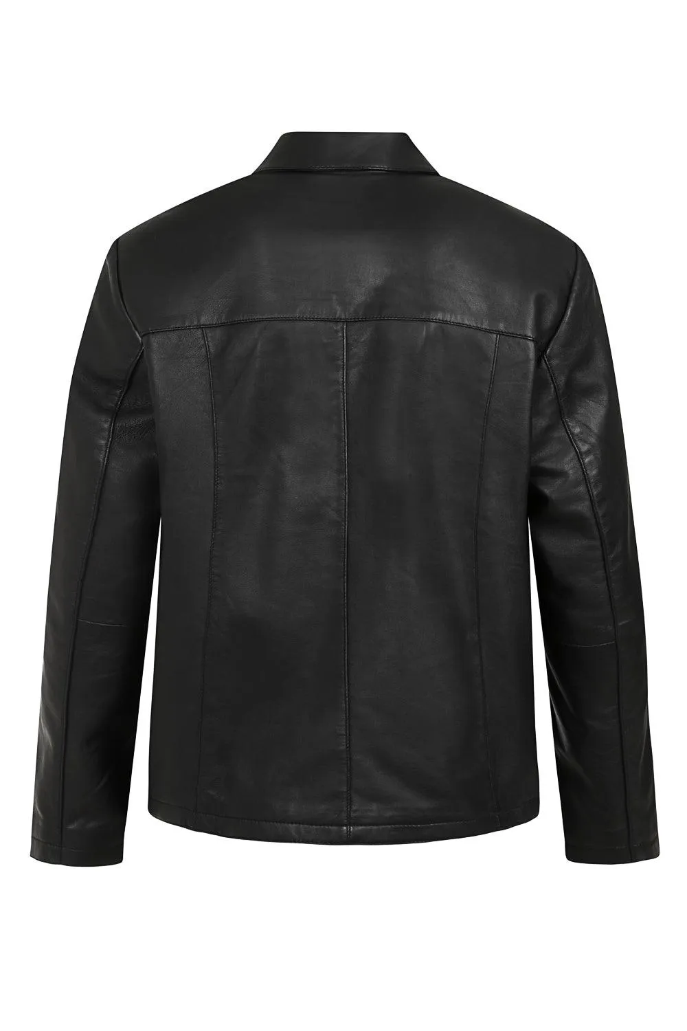 Men's Black Classic Real Leather Jacket for Every Occasion - 'ANDREW'