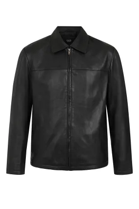 Men's Black Classic Real Leather Jacket for Every Occasion - 'ANDREW'