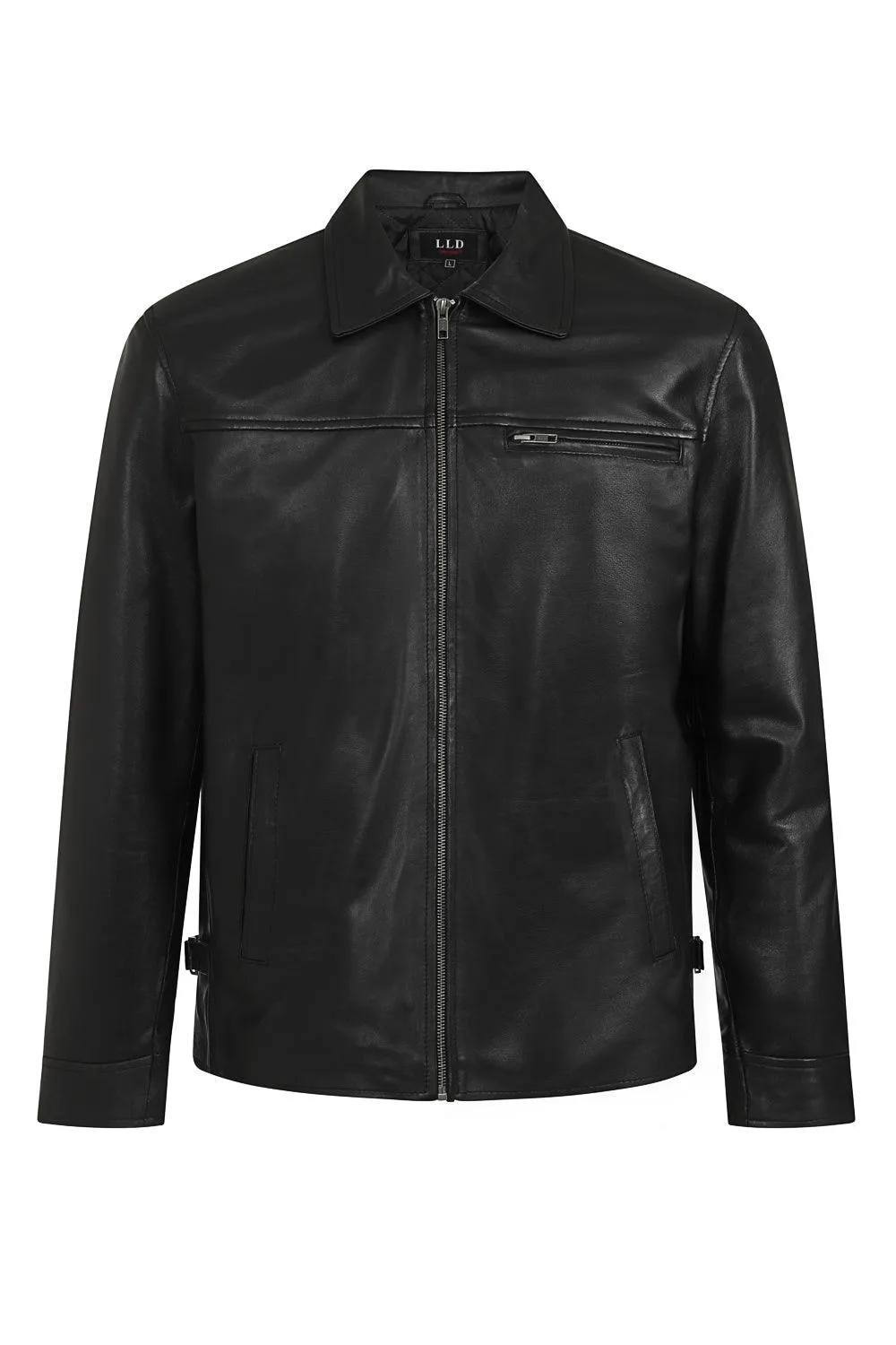 Men's Classic Style Black Leather Jacket for Everyday Wear  - JIMMY