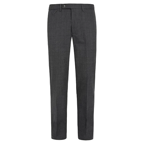 Men's Hackett Mayfair Cotton Trousers in Black & Grey