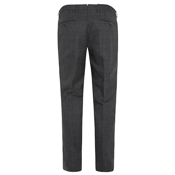 Men's Hackett Mayfair Cotton Trousers in Black & Grey