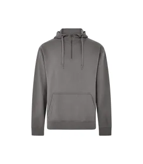 Mens quarter zip regular hoodie dark grey Kustom Kit