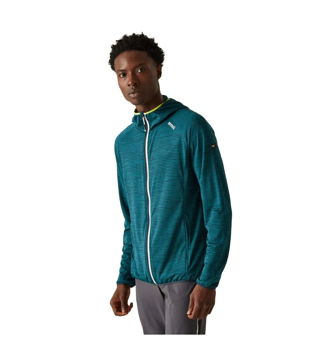 Mens yonder full zip hoodie moroccan blue/piquant green Regatta