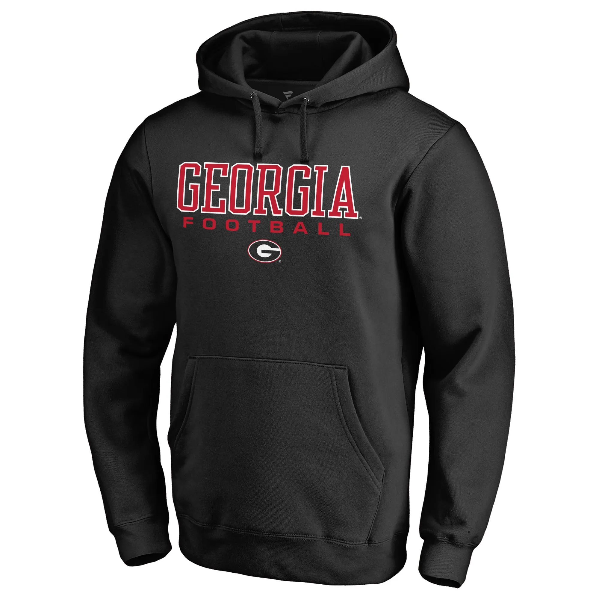 Men's Black Georgia Bulldogs True Sport Football Pullover Hoodie