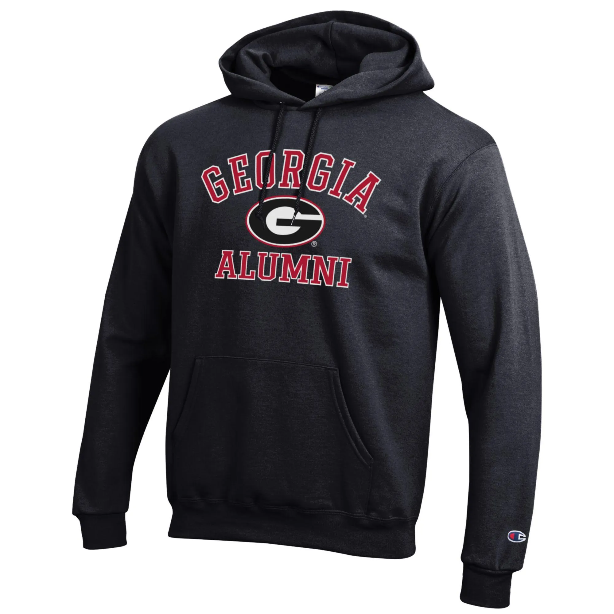 Men's Champion  Black Georgia Bulldogs Alumni Logo Pullover Hoodie