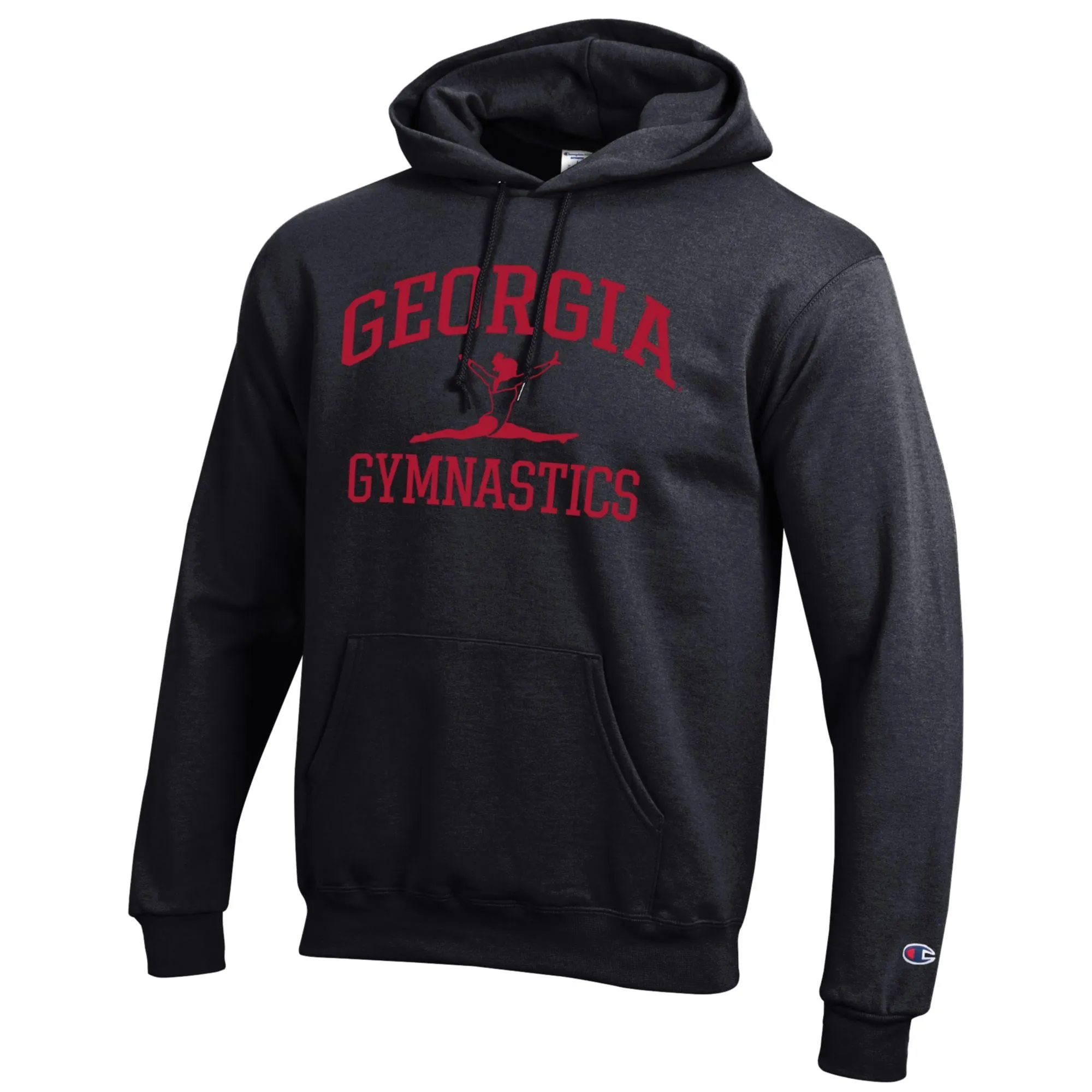 Men's Champion  Black Georgia Bulldogs Gymnastics Icon Powerblend Pullover Hoodie