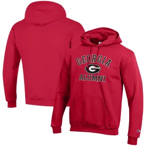 Men's Champion  Red Georgia Bulldogs Alumni Logo Pullover Hoodie