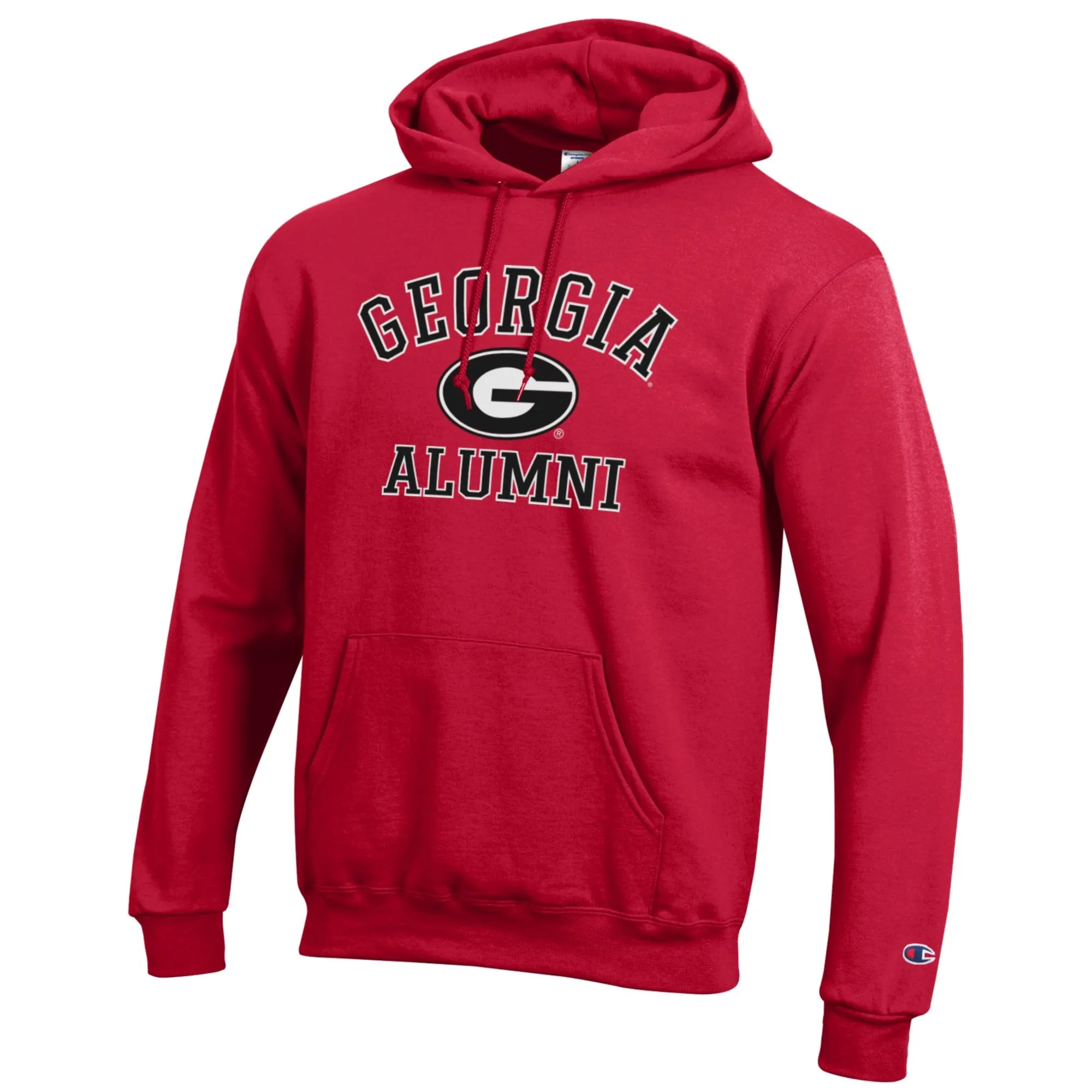 Men's Champion  Red Georgia Bulldogs Alumni Logo Pullover Hoodie